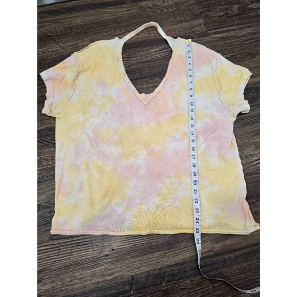 Free People Womens All Mine OB948619 Top Relaxed Berry Orange Sz Medium Tie Dye - Picture 12 of 13